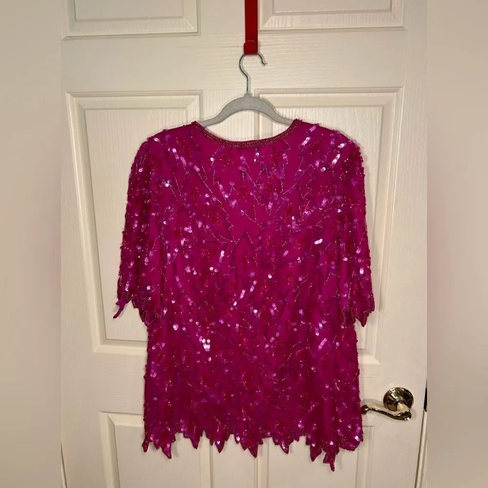 Vintage Creative Touch sequin blouse - Picture 2 of 5